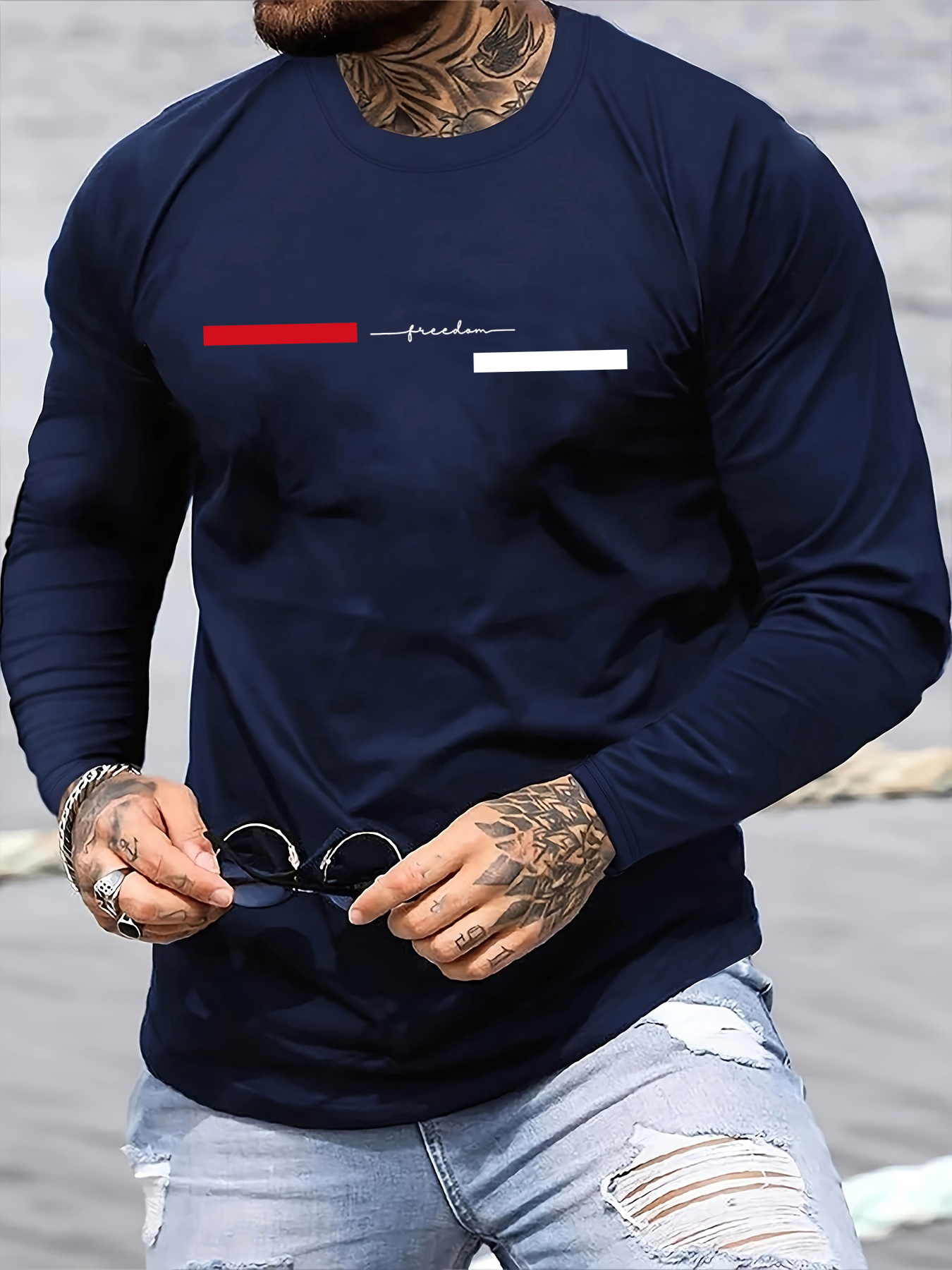 Mens Fashion Summer - 100% algodão puro masculino manga comprida