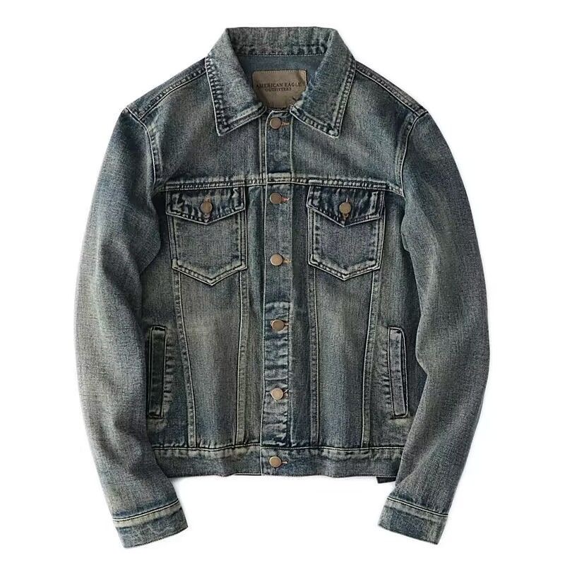 Mens Fashion Denim Jacket - Outono e primavera nova moda cor