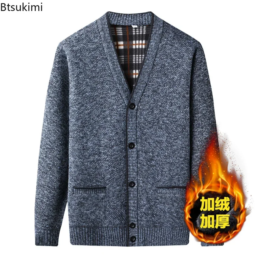 Men'S Fashion V Neck Sweater - Novo 2026 outono inverno masculino malha