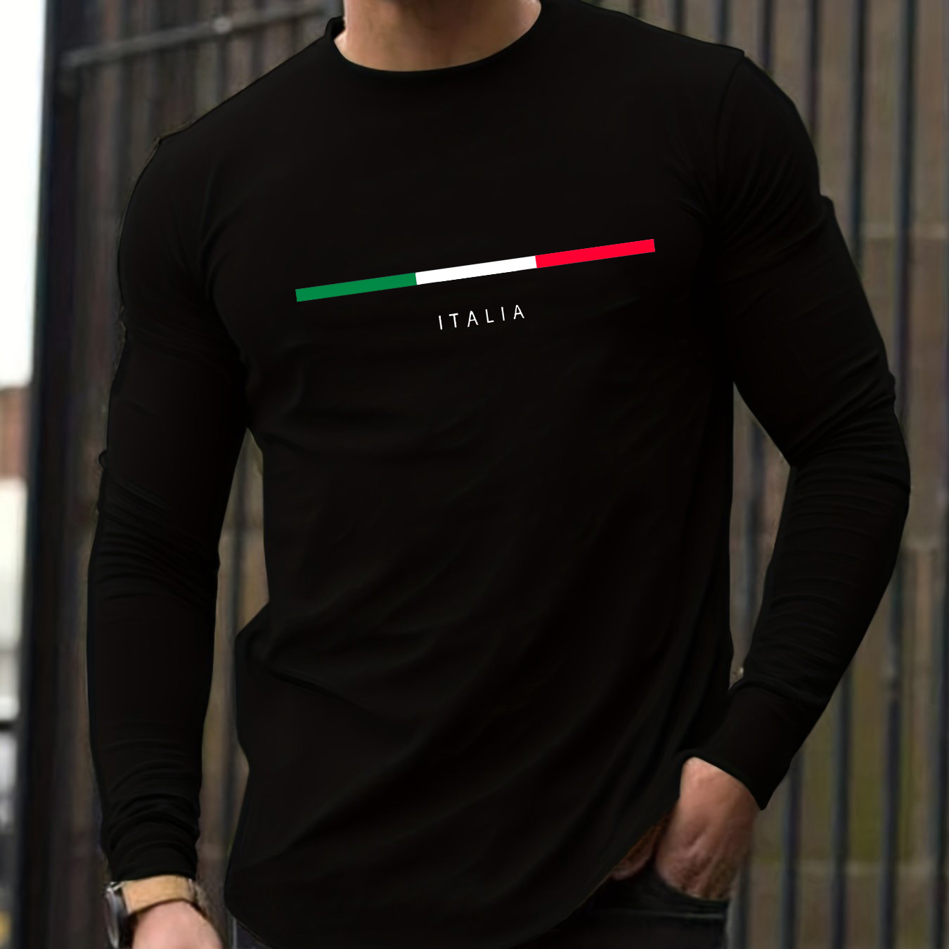 Mens Fashion Summer - 100% algodão puro masculino manga comprida