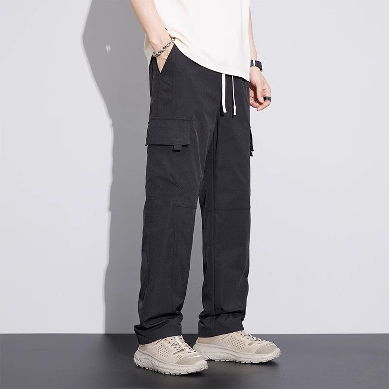 Men'S Fashion Trousers - Trekking preto calças de carga dos