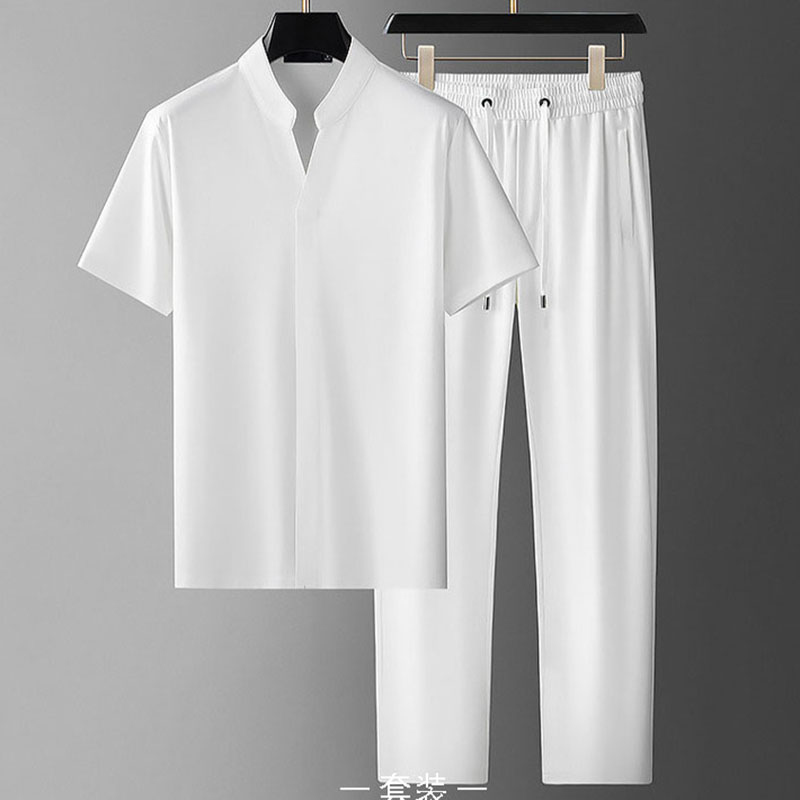 Men'S Fashion V Neck T Shirts - Conjunto Esportivo Casual Masculino de Verão