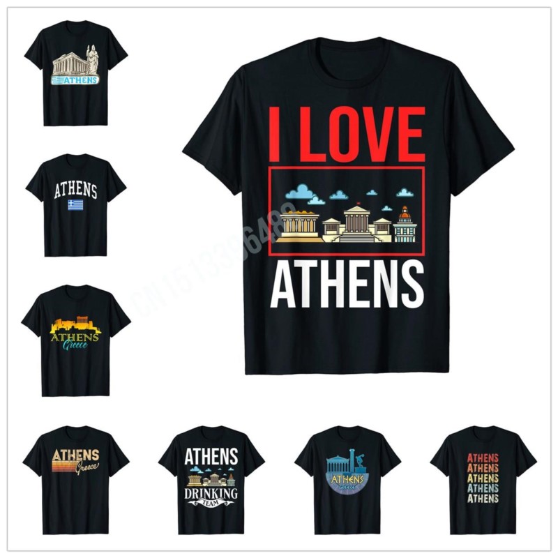 Men'S Fashion Greece - Camiseta retrô vintage com mapa de