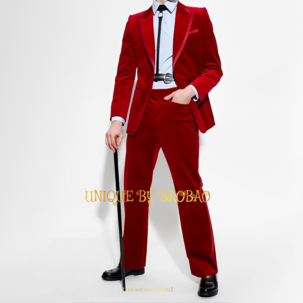 Men'S Fashion Xmas Party - Terno masculino de 2 peças de