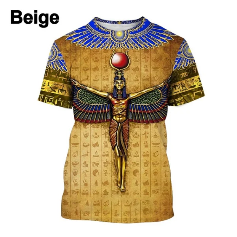 Men Fashion Egypt - 3d impresso faraó anubis camiseta para