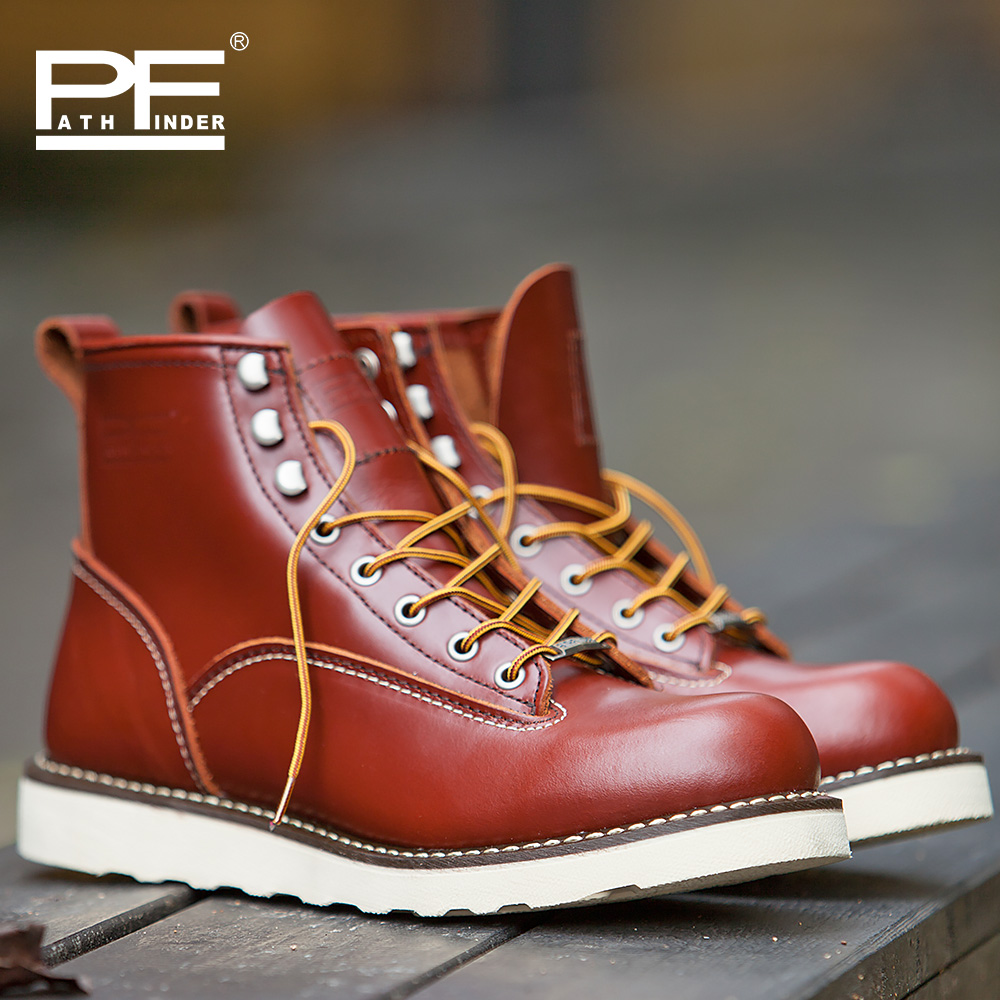 Yellow Men'S Fashion - Botas de Trabalho Masculinas de Couro