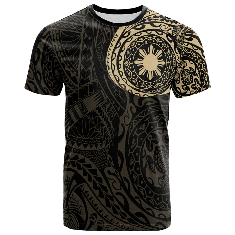 Men'S Fashion Philippines - Camiseta Vintage com Emblema Nacional das