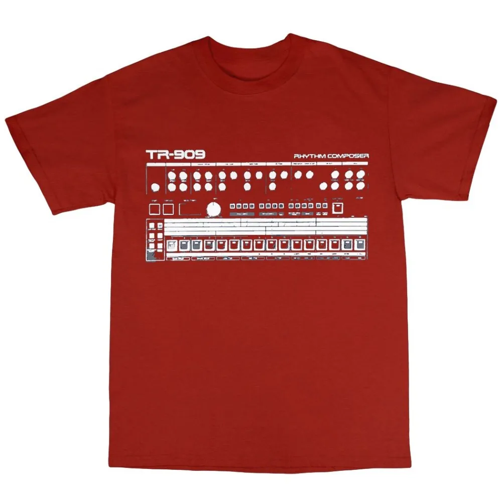 Men'S Fashion Online - Camiseta Inspirada no Tr-909 100% Algodão