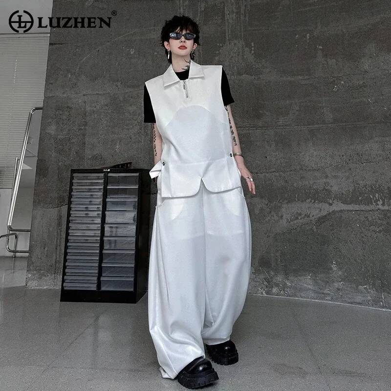 Men'S Fashion Loose Pants - Colete LUZHEN 2026: Novo Conjunto Masculino