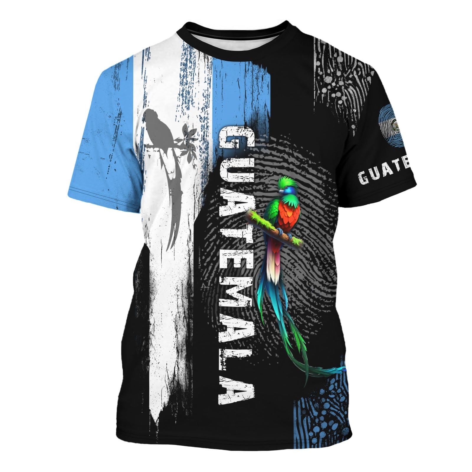 Men'S Fashion Guatemala - Camiseta Masculina com Estampa da Bandeira