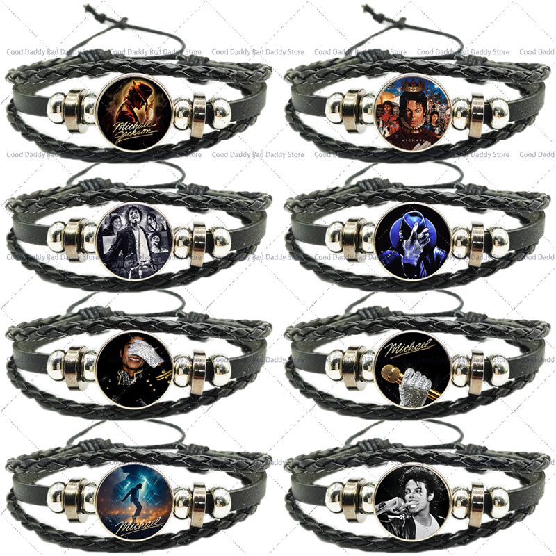 Mens Fashion Bracelet - Pulseira de Corda Trançada Michael Jackson