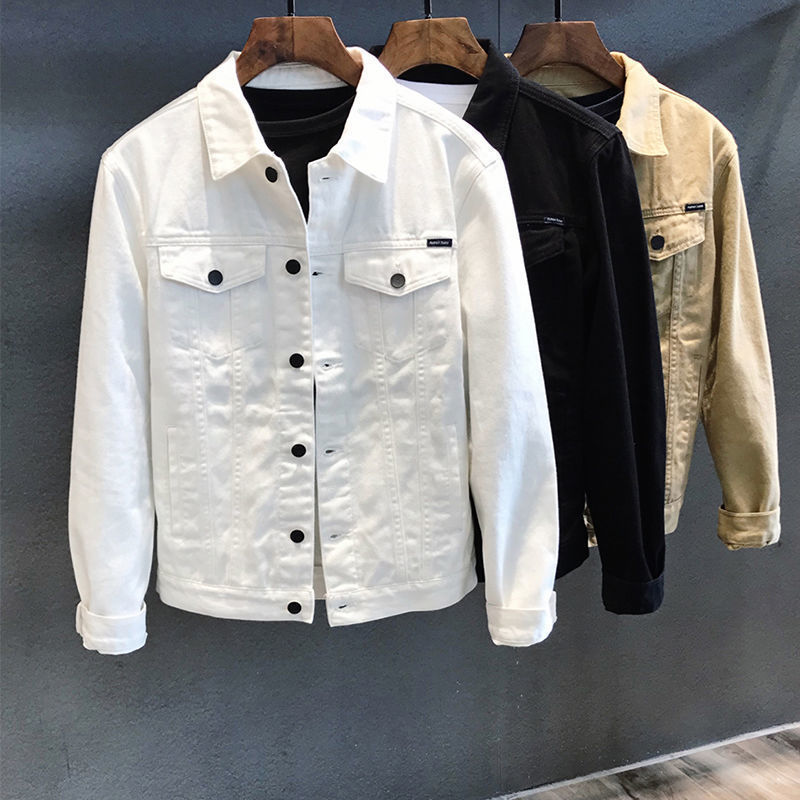Mens Fashion Denim Jacket - Primavera outono jaqueta jeans masculina único