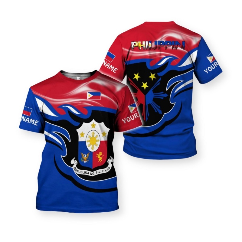 Men'S Fashion Philippines - Camiseta personalizada com bandeira das Filipinas