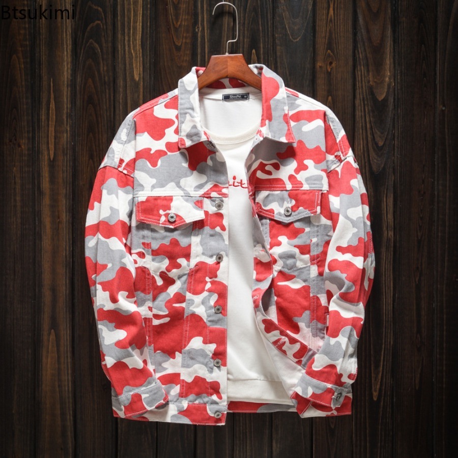 Mens Fashion Denim Jacket - Primavera outono moda masculina denim jaquetas
