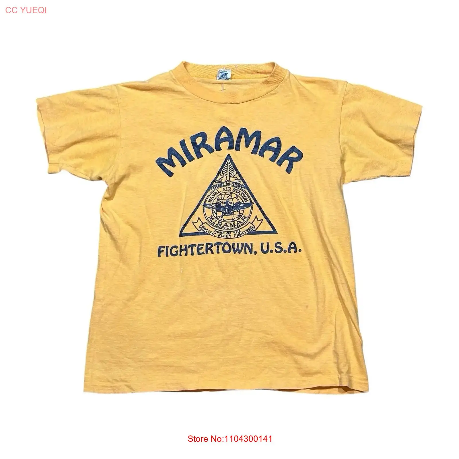 Yellow Men'S Fashion - Camiseta Amarela VTG Anos 80 Miramar