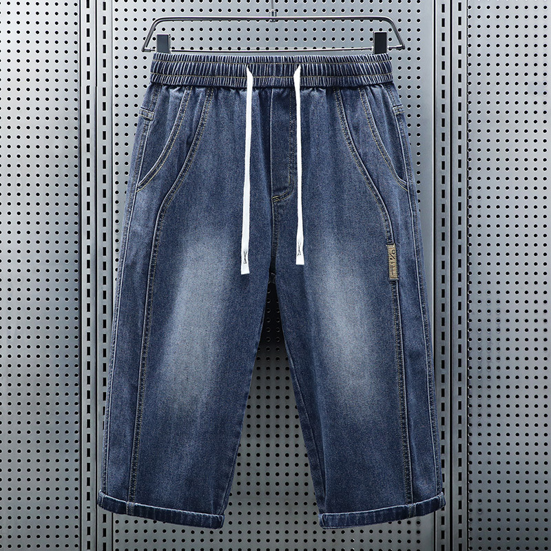 Men'S Fashion Loose Pants - Shorts Jeans Masculinos de Verão com