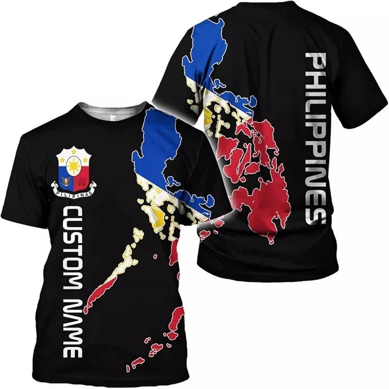 Men'S Fashion Philippines - Camiseta personalizada com bandeira das Filipinas