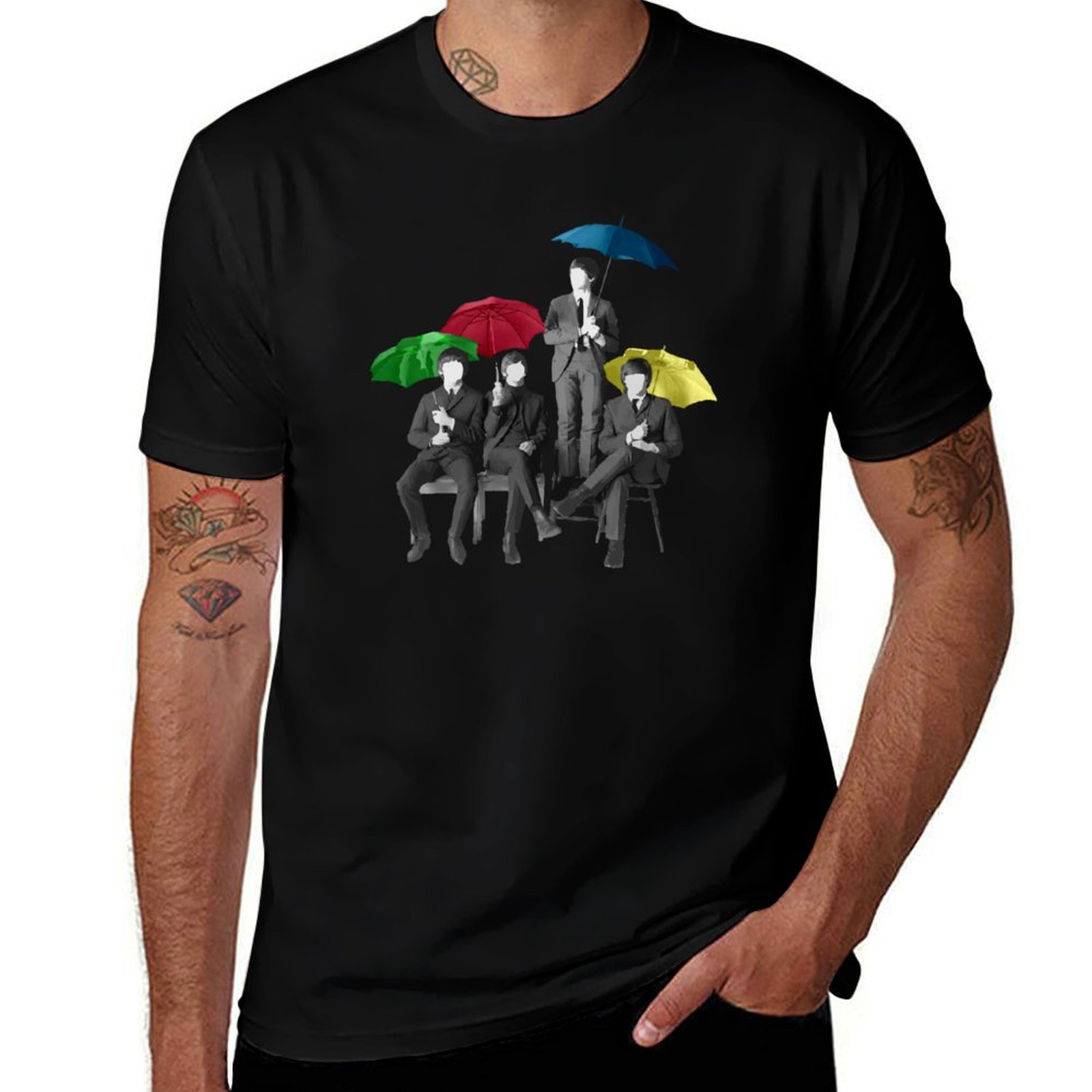 Camiseta Umbrella Fab Four, ca - Men'S Fashion Umbrella avaliação e preço