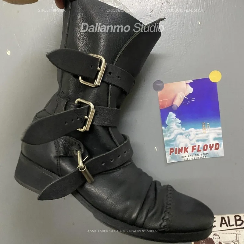 Moda masculina botas de couro  - Men Fashion Vintage avaliação e preço
