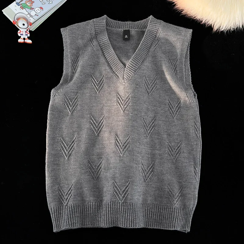 Colete Masculino de Tricô Gola - Men'S Fashion V Neck Sweater avaliação e preço
