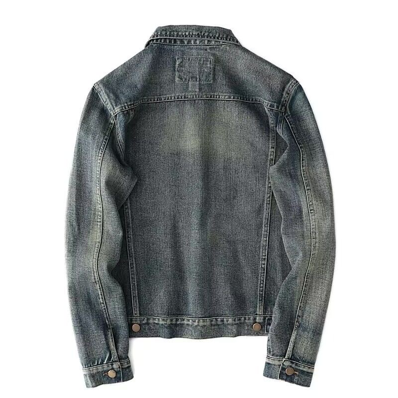 Outono e primavera nova moda c - Mens Fashion Denim Jacket avaliação e preço