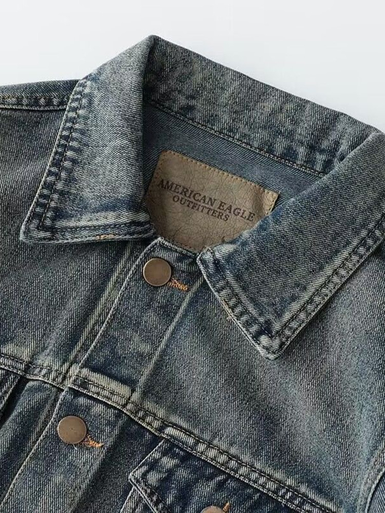 Outono e primavera nova moda c - Mens Fashion Denim Jacket avaliação e preço