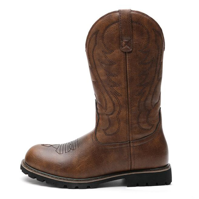 Botas de cowboy masculinas gót - Men Fashion Vintage avaliação e preço