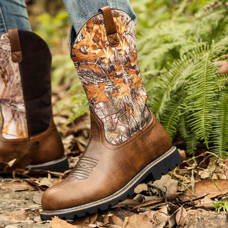 Botas de cowboy masculinas gót - Men Fashion Vintage avaliação e preço