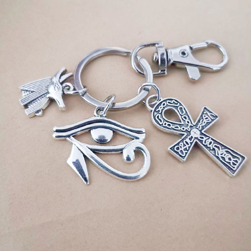 Egito ankh anubis amuletos cru - Men Fashion Egypt avaliação e preço