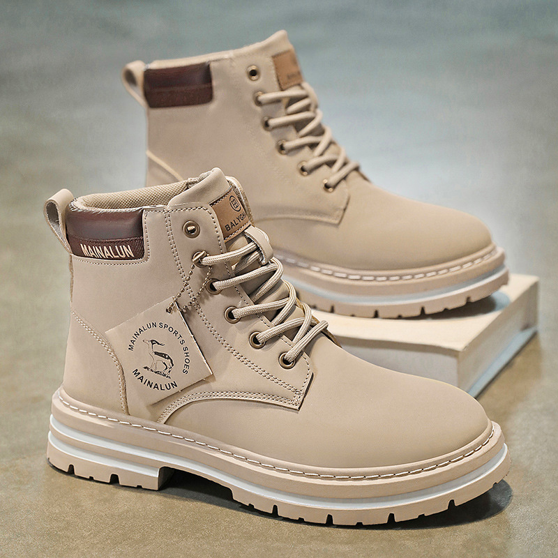 Clássico masculino botas de ca - Yellow Men'S Fashion avaliação e preço
