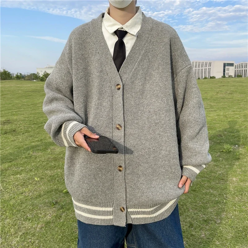 2024 outono inverno preguiçoso - Men'S Fashion V Neck Sweater avaliação e preço