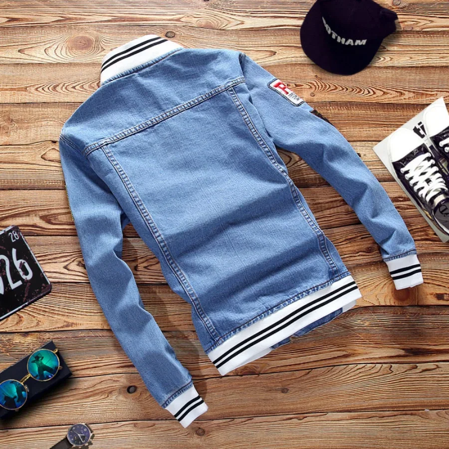 Novo 2026 jaquetas jeans mascu - Mens Fashion Denim Jacket avaliação e preço