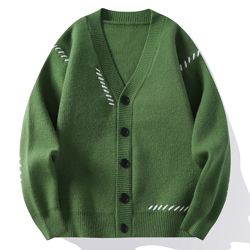 Cardigã de malha casual mascul - Men'S Fashion V Neck Sweater avaliação e preço