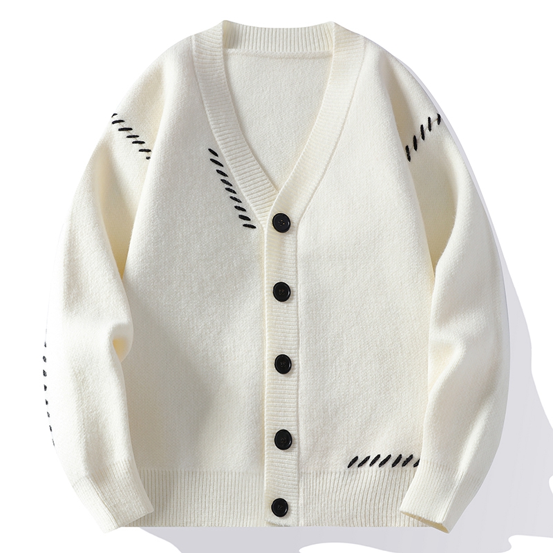 Cardigã de malha casual mascul - Men'S Fashion V Neck Sweater avaliação e preço