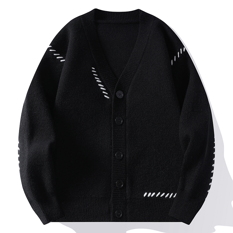 Cardigã de malha casual mascul - Men'S Fashion V Neck Sweater avaliação e preço
