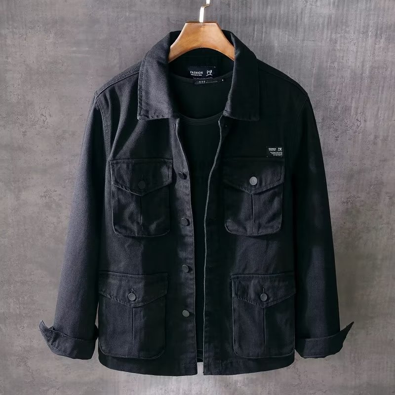 Jaqueta casual solta masculina - Mens Fashion Denim Jacket avaliação e preço