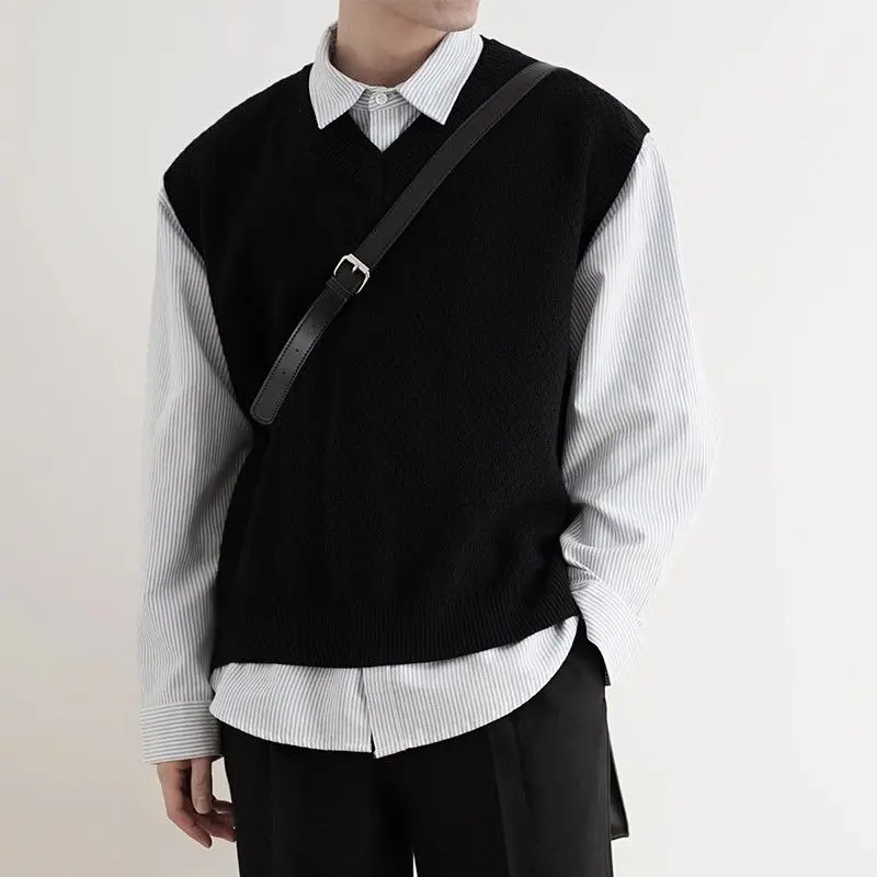 2024 início do outono simples  - Men'S Fashion V Neck Sweater avaliação e preço