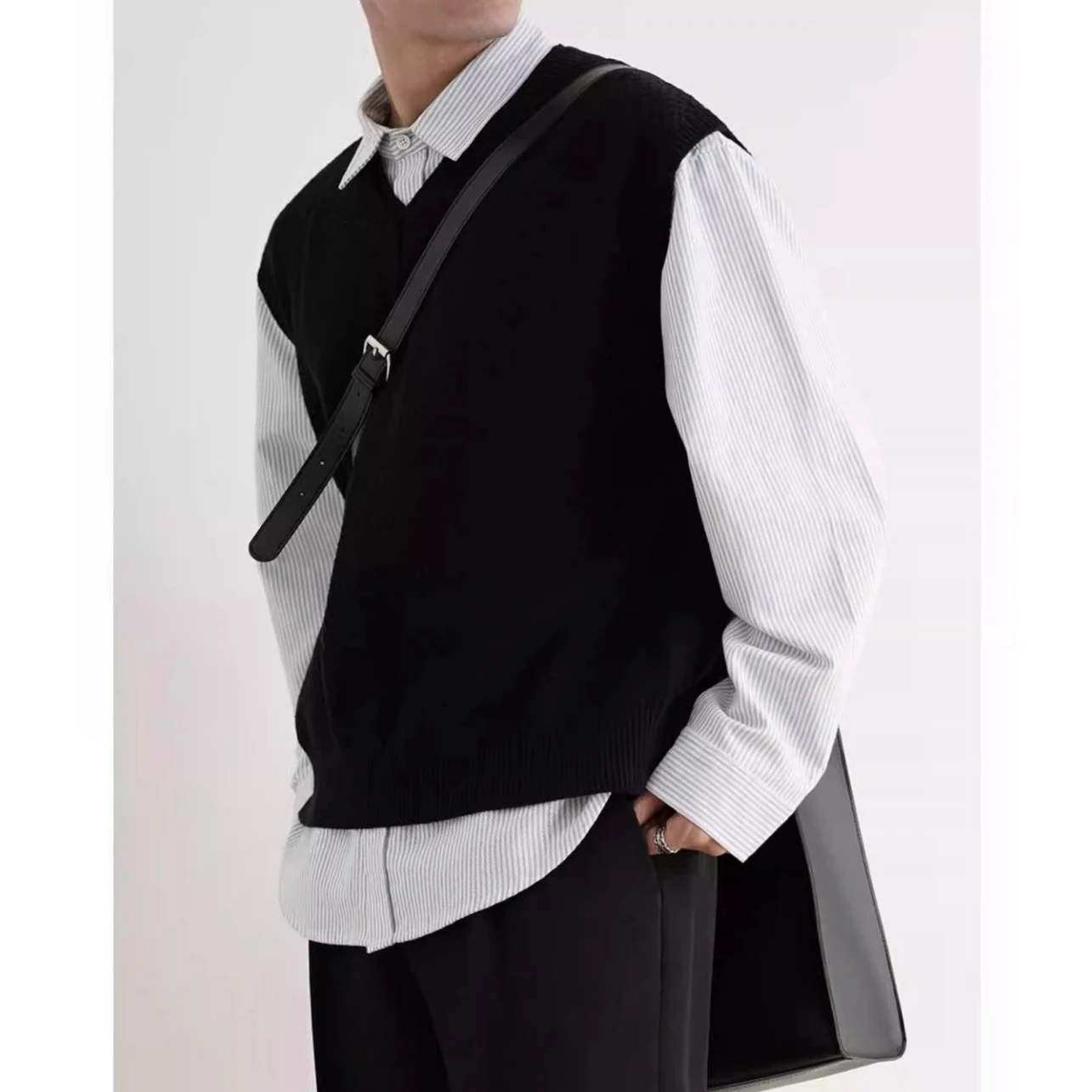 2024 início do outono simples  - Men'S Fashion V Neck Sweater avaliação e preço