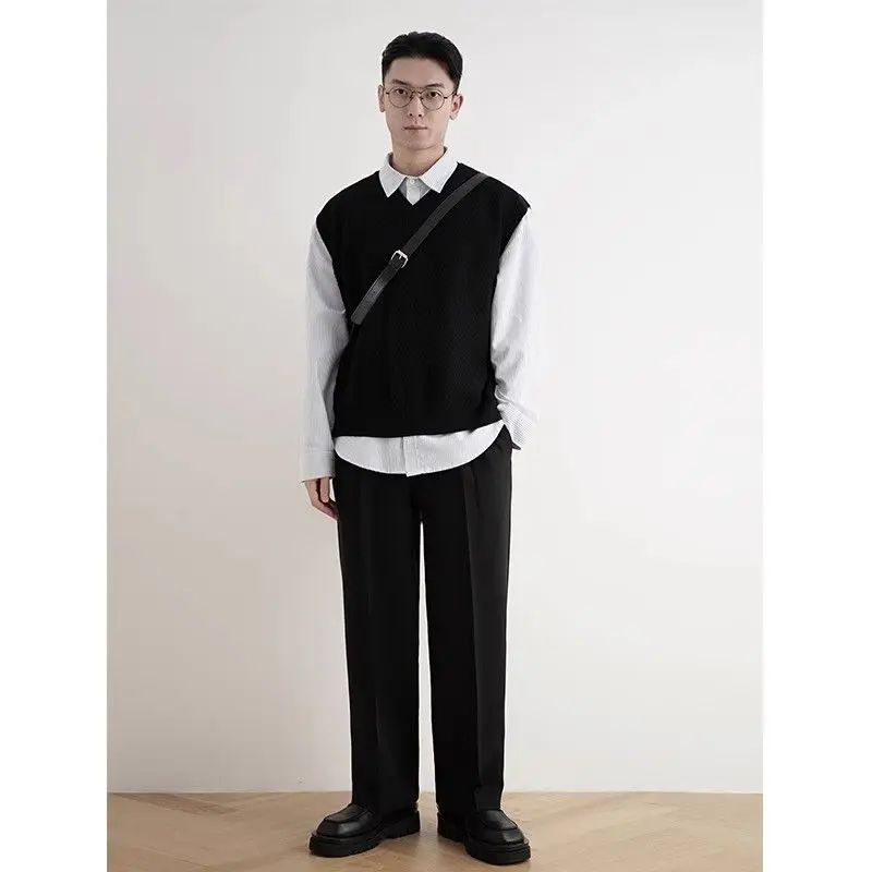 2024 início do outono simples  - Men'S Fashion V Neck Sweater avaliação e preço