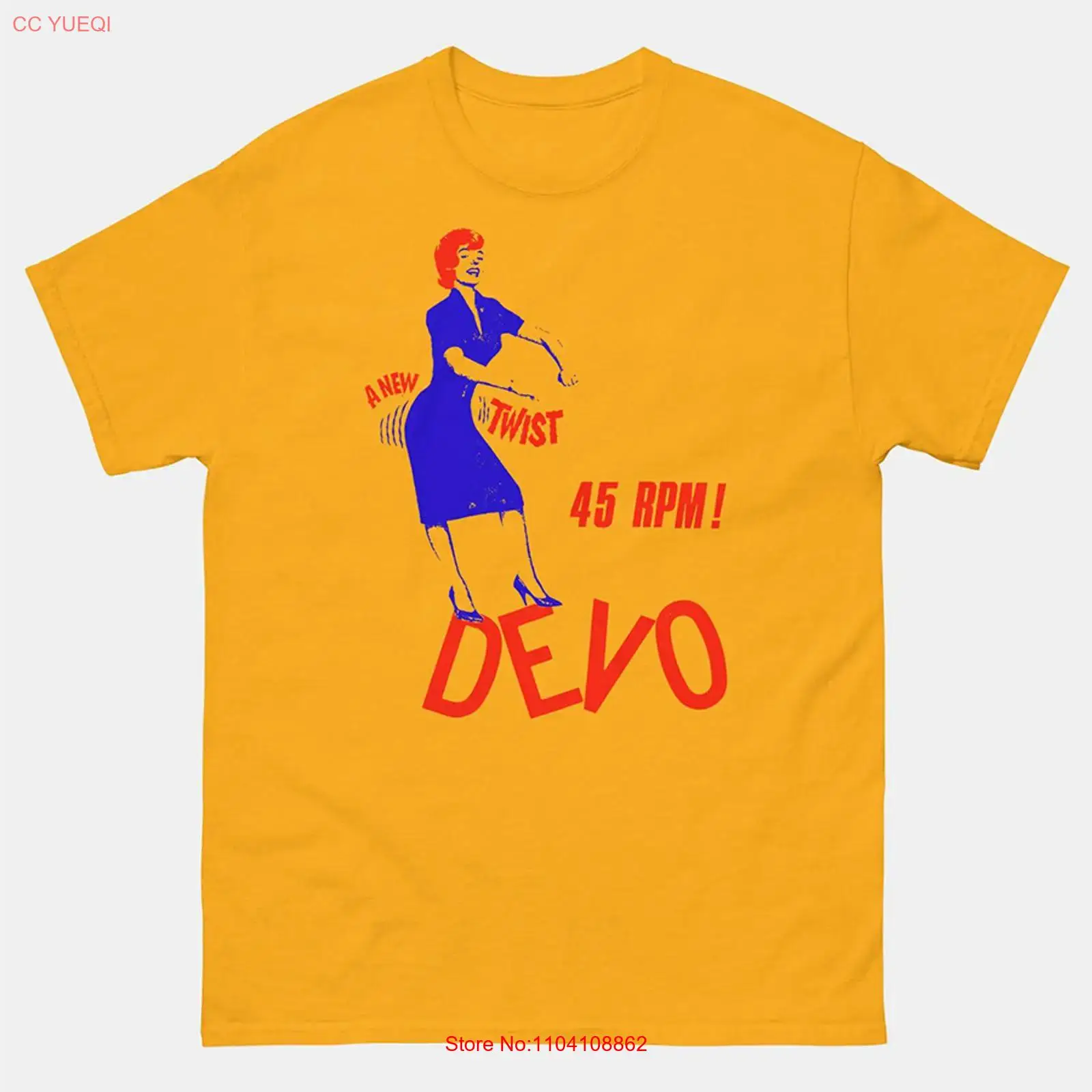 Camiseta Amarela DEVO Band com - Yellow Men'S Fashion avaliação e preço