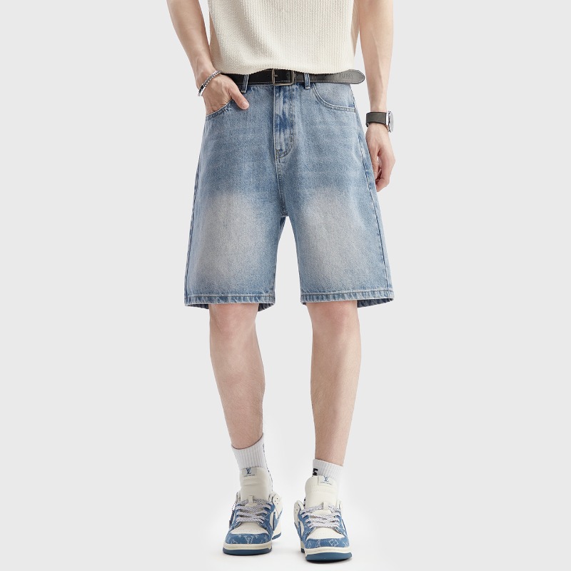 Shorts de Denim Preto Fino par - Men'S Fashion Loose Pants avaliação e preço