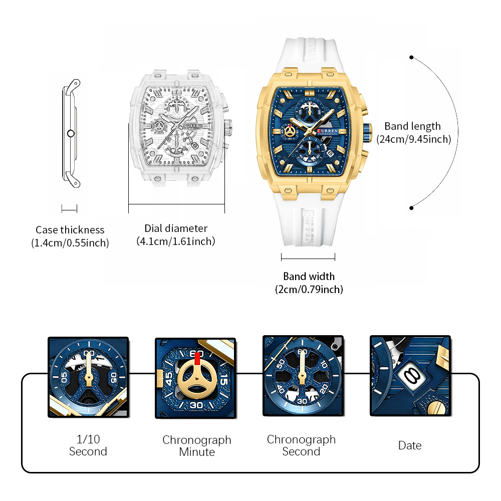 Relógio de Luxo Vintage CURREN - Men Fashion Vintage avaliação e preço