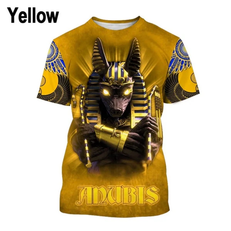 3d impresso faraó anubis camis - Men Fashion Egypt avaliação e preço