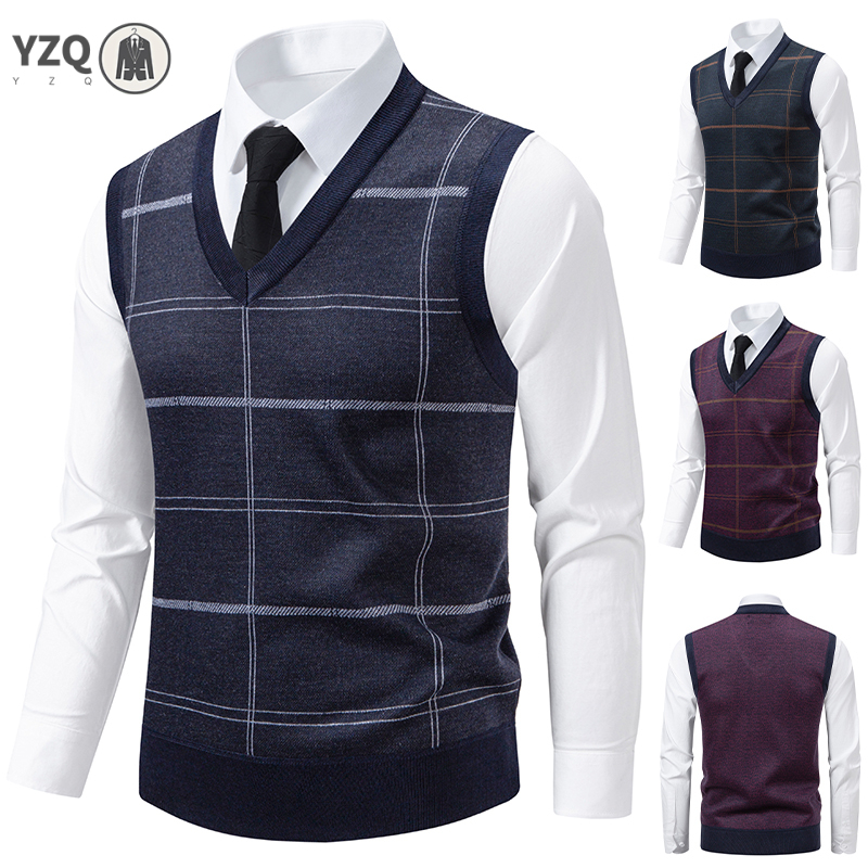 Suéter de malha com decote em  - Men'S Fashion V Neck Sweater avaliação e preço