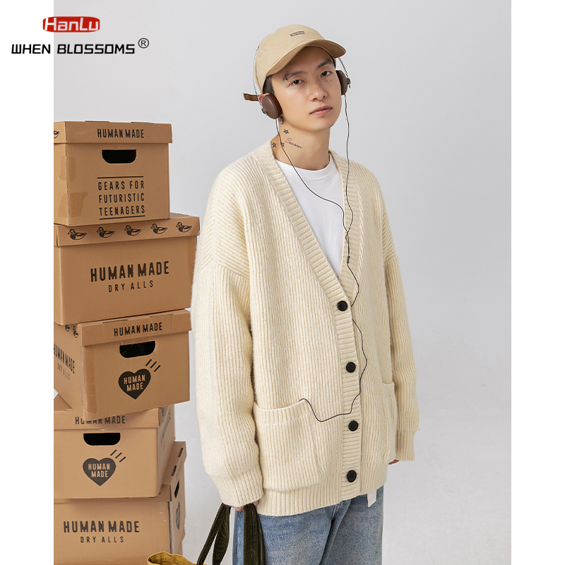 Cardigã masculino de peito úni - Men'S Fashion V Neck Sweater avaliação e preço