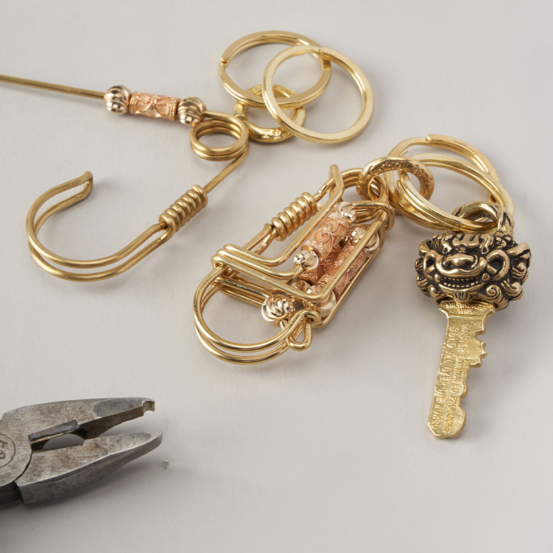 Handmade bronze chaveiros para - Yellow Men'S Fashion avaliação e preço