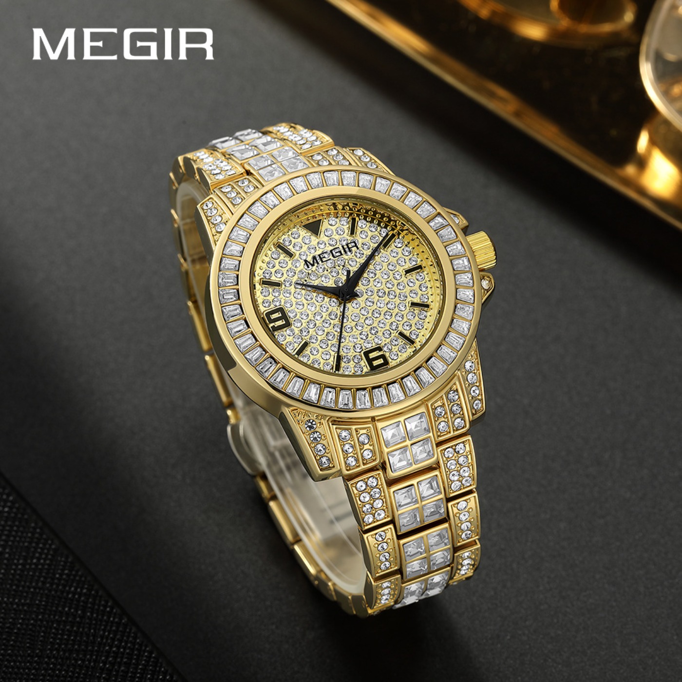 Relógios de Luxo MEGIR com Dia - Mens Fashion Bracelet avaliação e preço