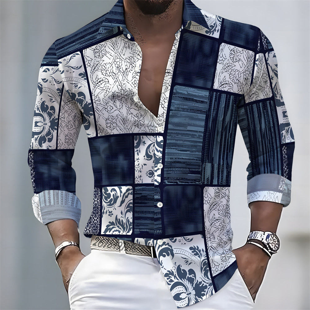 Camisa Masculina de Manga Long - Mens Fashion Summer avaliação e preço