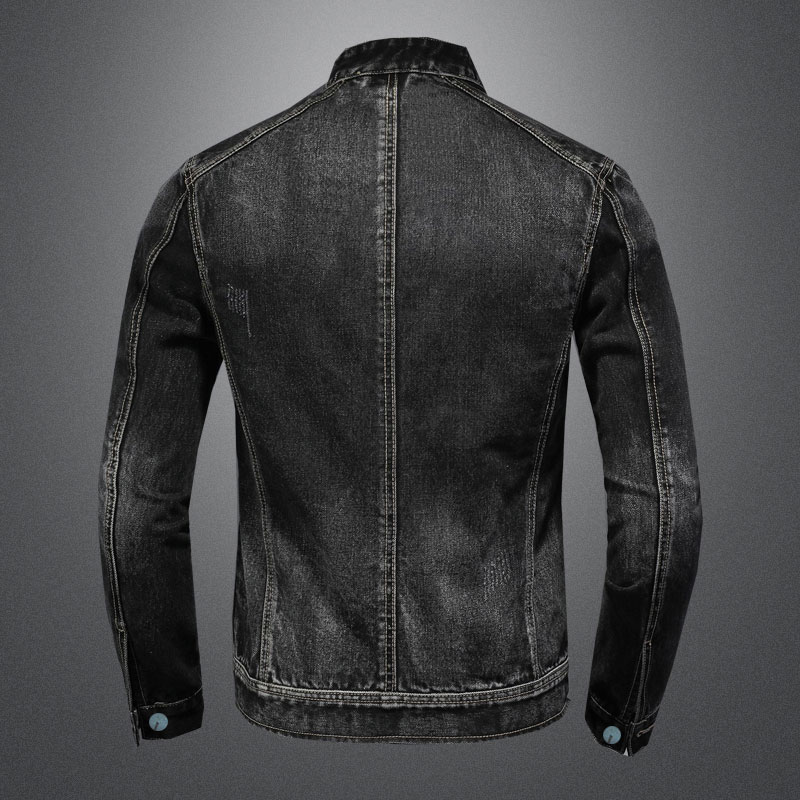 Jaqueta jeans de colarinho Vin - Mens Fashion Denim Jacket avaliação e preço