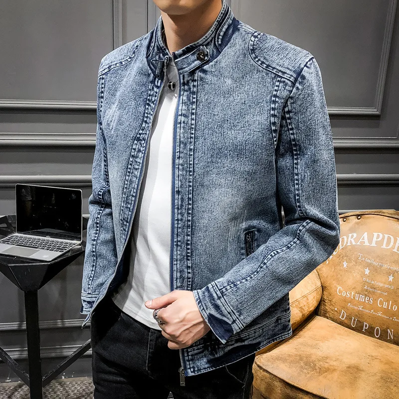 Jaquetas Jeans Masculinas Casu - Mens Fashion Denim Jacket avaliação e preço